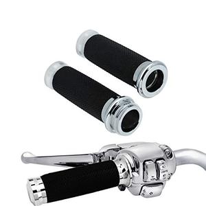 lot 25585 image: HDBUBALUS 1 Electronic Throttle Hand Grips Handlebar Fit for Harley Touring 08-up Chrome