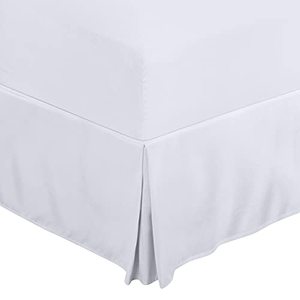 lot 25588 image: Utopia Bedding Full Bed Skirt - Soft Quadruple Pleated Ruffle - Easy Fit with 16 Inch Tailored Drop - Hotel Quality, Shrinkage and Fade Resistant (Full, White)