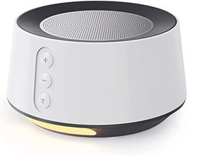 lot 25612 image: BGOVERSS White Noise Sound Machine with 14 Soothing Sounds and 10 Levels Night Light for Sleeping, 5 Timers and Memory Feature Plug in Sound Machine for Nursery Baby Kids Adults, White