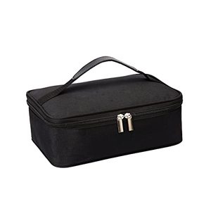 lot 25622 image: NATURAL STYLE Small Lunch Bag, Mini Portable Thermal Insulated Cooler Bag Lunch Box (Black)