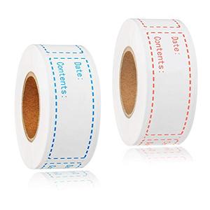 lot 25645 image: 300pcs Removable Freezer Labels, Yoget 1 x 3 Inch Food Storage Stickers, Refrigerator Freezer Paper Label Easy Clean Leaves No Residue, 2 Color Food Labels Roll