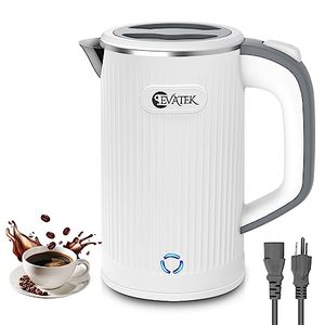 lot 25665 image: EVATEK Small Electric Kettle, 600W Mini Portable Tea Kettle, Travel Stainless Steel Interior Hot Water Boiler, Auto Shut-Off & No Base, Gift for Camping, Office, Student Dormitory