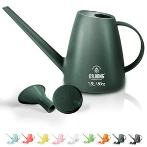 lot 25741 image: DR.UANG Watering Can for Indoor House Plants Long Spout with Detachable Spray Head Watering Cans for Plant Garden Flower, Water Can for Outdoor Plants 1.8L 60oz 12 Gallon (Dark Green)