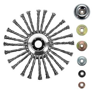 lot 25762 image: vidica 10 Inch Weed Eater Trimmer Head, Unbreakable Wire Trimmer Blade with Universal Adapters, Steel Wire Brush Cutter Attachments for Moss Removal Compatible with Stihl Husqvarna Oregon and Others