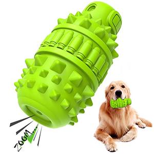 lot 25771 image: PIFFZEDO Dog Toy for Aggressive Chewer Large Medium Nearly Indestructible Super Chew Dog Toys Squeaky Dog Birthday Toy Dog Toothbrush Interactive Tough Durable Dog Toys Natural Rubber(Green,Large)