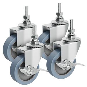lot 25778 image: Houseables Caster Wheels, Casters Set of 4 Heavy Duty, Screw Diameter 38-16, Length 1.5, Castors, Heavy Duty Casters, Industrial Casters, 3 Inch Caster Wheels, Locking Casters, Castor Wheels Sets 4
