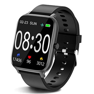 lot 25794 image: Smart Watch Full Touch Smart Watches for Android iOS Phones Compatible (Answer Make Call) Smart Fitness Tracker Watch for Women Man IP67 Waterproof Smartwatch with SleepHeart RateBlood OxygenStep