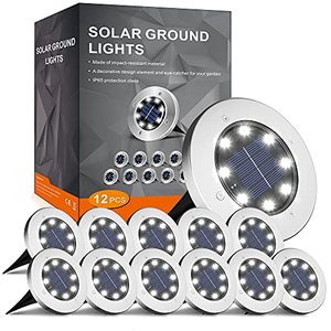 lot 25819 image: INCX Solar Lights for Outside,12 Pack Solar Lights Outdoor Waterproof, Solar Garden Lights Landscape Lighting for Patio Pathway Lawn Yard White