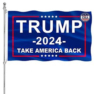 lot 25825 image: Trump 2024 Flag Take America Back-Donald Trump Flags 2024-3x5 Outdoor 100D Polyester with Durable Canvas Head for Indoor and Outdoor