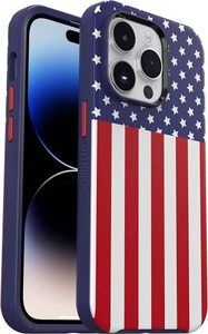 lot 25827 image: OtterBox Symmetry Series Case with Magsafe for iPhone 14 PRO MAX (ONLY) Non-Retail Packaging - American Flag