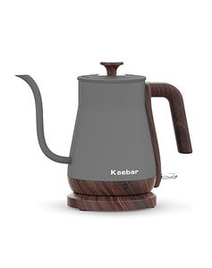 lot 25851 image: Electric Kettle, Gooseneck Kettle with 6 Various Temperature Control, 304 Stainless Steel Inner, Pour Over Coffee Kettle, 1000W, 1 Liter, Grey