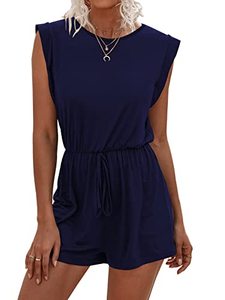 lot 25856 image: Realipopo Womens Summer Short Rompers Cap Sleeve Sleeveless Casual Loose Shorts Jumpsuit with Pockets possibly tried 
