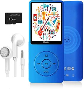 lot 25859 image: MP3 Player, Music Player with 16GB Micro SD Card, Build-in SpeakerPhotoVideo PlayFM RadioVoice RecorderE-Book Reader, Supports up to 128GB