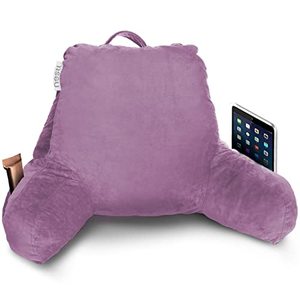 lot 25868 image: Nestl Reading Pillow for Kids, Small Bed Pillow, Back Pillow for Sitting in Bed, Memory Foam Chair Pillow, Reading & Bed Rest Pillows, Lavender Dream Back Pillow for Bed, Arm Pillow with Pockets