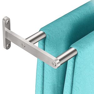 lot 25871 image: Double Towel Bars, Taaji 24 Inch Bath Towel Rack for Bathroom, Stainless Steel Wall Mounted Double Towel Rods Long Bar, Towel Rail Hanger for Bathroom Wall, Brushed