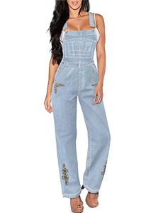 lot 25873 image: Hybrid & Company Womens Stretch Denim Overalls PVJ6126 LIGHT WASH XL