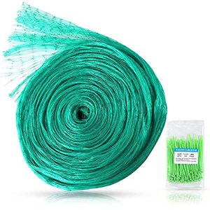 lot 25887 image: Gsinodrs Bird Netting for Garden 13ft x 33ft Garden Netting Pest Barrier Protect Fruit Plant Trees Vegetables Against Birds, Deers, Squirrels, Cicadas - Woven Mesh Cover with 100pcs Cable Ties (Green)