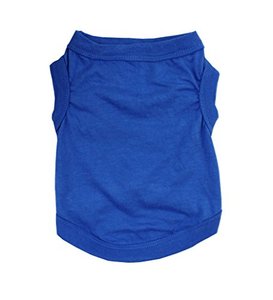 lot 25900 image: Alroman Dogs Shirts Vest Dark Blue Clothing for Dogs Cats S Dog Vacation Shirt Male Dog Clothing Puppy Summer Clothes Boy Cotton Summer Shirt Small Dog Cat Pet Clothes Vest T-Shirt Apparel