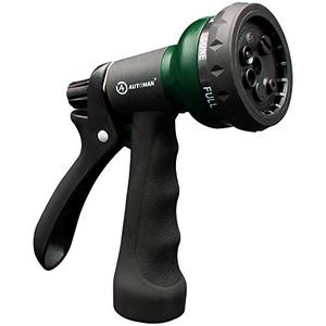 lot 25906 image: AUTOMAN-Garden-Hose-Nozzle,ABS Water Spray Nozzle with Heavy Duty 7 Adjustable Watering Patterns,Slip Resistant for Plants,Lawn& Garden,Washing Cars,Cleaning,Showering Pets & Outdoor Fun.