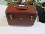 Vintage Samsonite Travel Case-Makeup Luggage- Leather Look