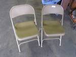 Lot of 2 Metal Folding Chairs