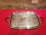 Large Serving Platter  Silver- Look at Pictures For Makers Marks