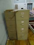 Pair Of (4) Drawer Upright Filing Cabinets