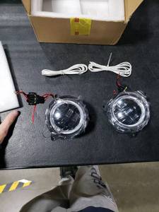 lot 2591 image: CPOWACE LED Low Beam Headlights with Halo Ring DRL Compatible with 2012-2022 Can Am Outlander 500 650 800 850 1000 XMR STD XT XT-P Accessories Head Lamp Replacement for 710006177 (2PCS) - Retail $86.94