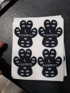 lot 2608 image: Aqumax Dog Anti Slip Paw Grips Traction Pads,Paw Protection with Stronger Adhesive, Non-Toxic,Multi-Use on Hardwood Floor or Injuries, (Black, L-1.9  1.6 inch(LW))