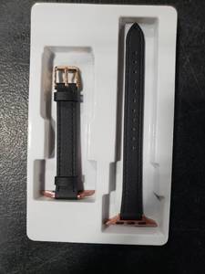 lot 2620 image: Black Leather Smart Watch Band