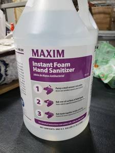lot 2650 image: Maxim I stant Foam Hand Sanitizer 1Gal