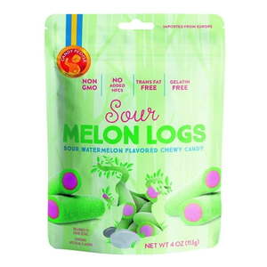lot 2676 image: Candy People Sour Melon Logs, 4.0 Ounce 4pk