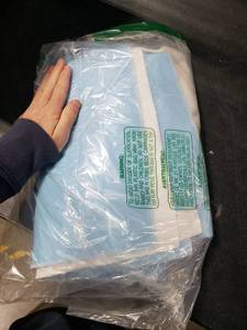 lot 2690 image: Positioning Bed Pad with 4 Handles 2 Pack, Washable and Reusable Incontinence Hospital Bed Pads for Adults, Elderly, Kids, Toddler, 34 x 52, Blue