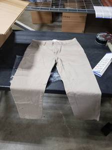 lot 2703 image: Essentials Mens Slim-Fit Wrinkle-Resistant Flat-Front Chino Pant, Khaki Brown, 31W x 29L