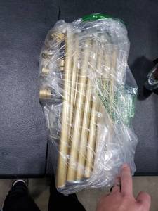 lot 2744 image: WH05-NEW-GD36-88-2PACK Gold Curtain Rods