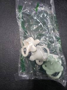 lot 2776 image: Dr. Browns HappyPaci 100% Silicone Pacifier 0-6m, BPA Free, Cool Gray, Green, Ecru,3 Count