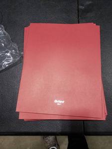 lot 2783 image: Pendaflex Oxford Tri-Fold Pocket Folders, Letter Size, Red, Interior Business Card Holder, 9 (59811)