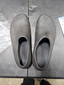 lot 2790 image: Crocs unisex adult Mens and Womens on the Clock Slip Resistant Work Shoes Clog, Black, 14 Women 12 Men US