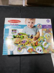lot 2800 image: Melissa & Doug First Play Childrens Jungle Wooden Activity Table for Toddlers Multi-color 1 EA