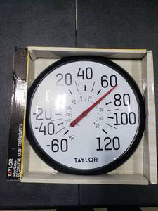 lot 2830 image: Taylor Big and Bold Wall Thermometer, 13.25 inch, Black