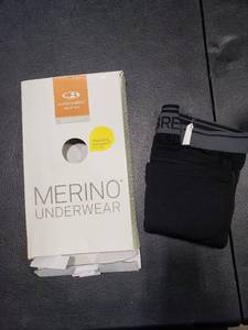 lot 2842 image: Icebreaker Merino Anatomica Mens Boxer Briefs, Wool Base Layer for Cold Weather - Soft, Durable Underwear with Contour Pouch, Flatlock Seams to Reduce Chafing, Black, Medium