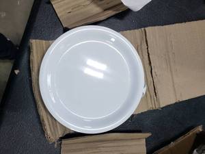 lot 2847 image: Commercial Melamine Oval Plate, 6 Piece Set, 6.5 Inch, White