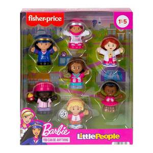 lot 2848 image: Fisher-Price Little People Barbie You Can Be Anything Figures - 7pk