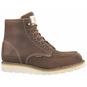 lot 2861 image: Carhartt Mens Waterproof 6 Work Boots - Soft Toe - Brown Size 9.5(M)