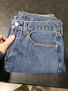 lot 2875 image: Levis Mens 505 Regular Fit Jeans (Also Available in Big & Tall), Medium Stonewash, 32W x 29L