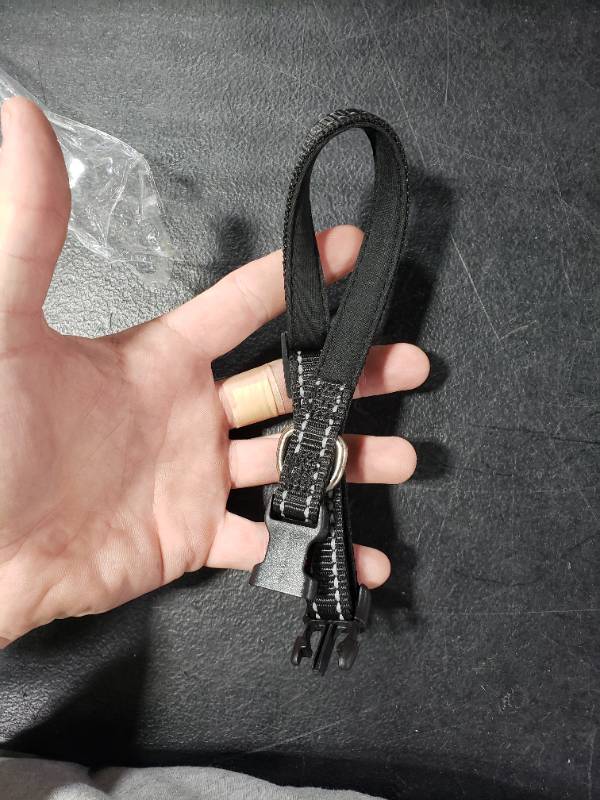 lot 4256 image: Reflective Dog Collar with Buckle Adjustable Safety Nylon Collars for Small Medium Large Dogs, Black S