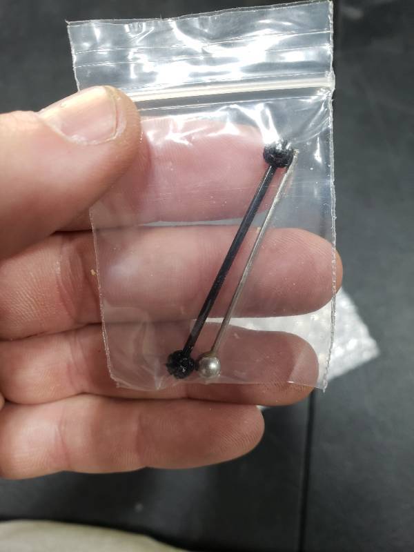 lot 4369 image: 2Pcs Blue Anodized Titanium 14g 1 12 38mm Industrial Barbell Bar Piercing Jewelry Cartilage Earring Scaffold 5mm Ball M8180