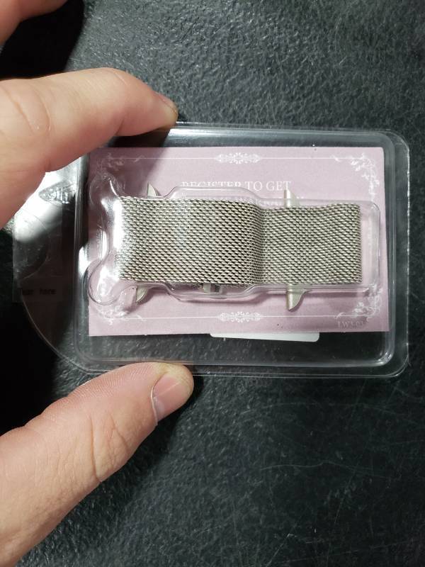 lot 5345 image: Silver Metal Smart Watch Band