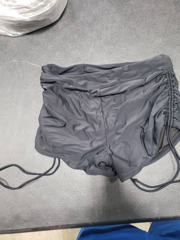 lot 5437 image: Lecieldusoir Womens High Waisted Board Swimsuit Pants, Black, Large