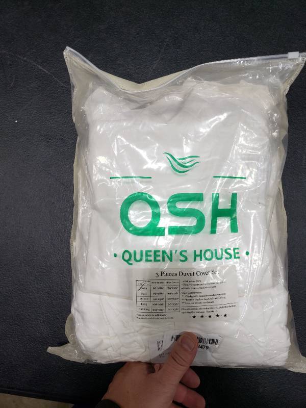 lot 5447 image: QSH White Ruffle Twin Duvet Cover,100% Washed Cotton Shabby Boho Chic Farmhouse Bedding Comforter Cover 3 Pieces Kids Duvet Quilt Cover Twin Ultra Soft Aesthetic Cute Girls Teen kids Bedding